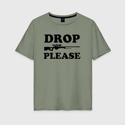 Футболка оверсайз женская Drop Please, цвет: авокадо