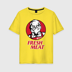 Женская футболка оверсайз Pudge Dota Fresh Meat Пудж
