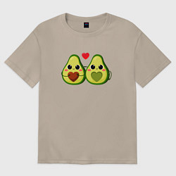 Женская футболка оверсайз Авокадо