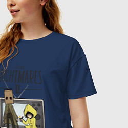 Футболка оверсайз женская Little Nightmares 2, цвет: тёмно-синий — фото 2