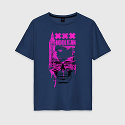 Женская футболка оверсайз Skull Hooligan