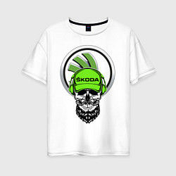 Футболка оверсайз женская Шкодавод спина Z, цвет: белый