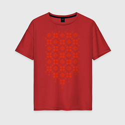 Женская футболка оверсайз Белорусская вышиванка