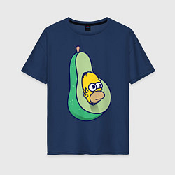 Женская футболка оверсайз Гомер авокадо
