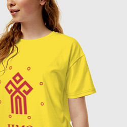 Футболка оверсайз женская Символ Чура, цвет: желтый — фото 2
