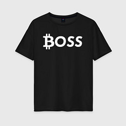 Женская футболка оверсайз БИТКОИН ДЕД BITCOIN BOSS