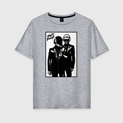 Женская футболка оверсайз Daft Punk