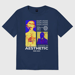 Футболка оверсайз женская Daft Punk, цвет: тёмно-синий