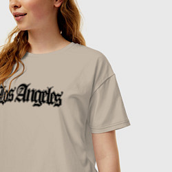 Футболка оверсайз женская Los Angeles, цвет: миндальный — фото 2