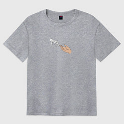 Футболка оверсайз женская The Creation of Adam, цвет: меланж