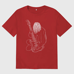 Женская футболка оверсайз Курт Кобейн Арт 05