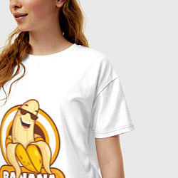 Футболка оверсайз женская Банан, цвет: белый — фото 2