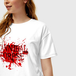 Футболка оверсайз женская Cannibal Corpse, цвет: белый — фото 2