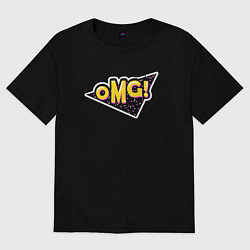 Футболка оверсайз женская Omg!, цвет: черный