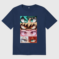 Футболка оверсайз женская MY HERO ACADEMIA MHA, цвет: тёмно-синий