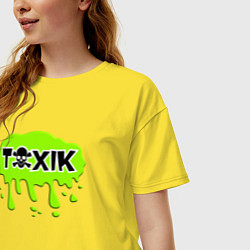 Футболка оверсайз женская Токсик toxik, цвет: желтый — фото 2