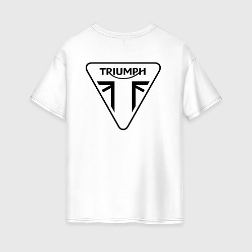 Женская футболка оверсайз Triumph Мото Лого Z / Белый – фото 2