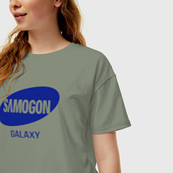 Футболка оверсайз женская Samogon galaxy, цвет: авокадо — фото 2