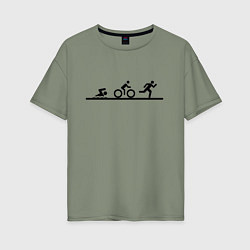 Женская футболка оверсайз Троеборье