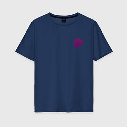 Женская футболка оверсайз Zerg logo mini Purple