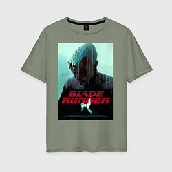 Футболка оверсайз женская Слезы в дожде Blade Runner, цвет: авокадо