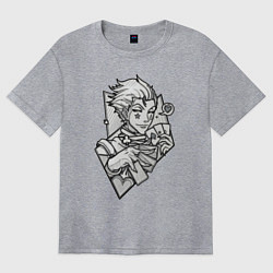 Футболка оверсайз женская Хисока hunter x хантер 2011, цвет: меланж