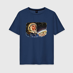 Женская футболка оверсайз День космонавтики