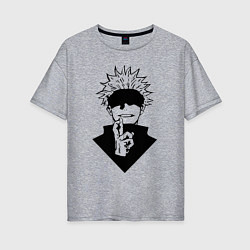 Футболка оверсайз женская Магическая битва, цвет: меланж