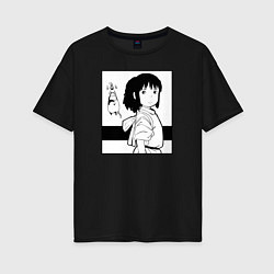 Женская футболка оверсайз Унесенные призраками Тихиро