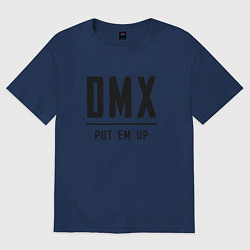 Футболка оверсайз женская DMX rap, hip hop, цвет: тёмно-синий