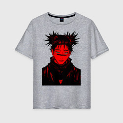 Женская футболка оверсайз Кровь Чосо Магическая Битва