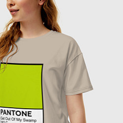 Футболка оверсайз женская Shrek: Pantone Color, цвет: миндальный — фото 2