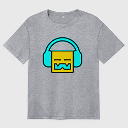 Женская футболка оверсайз Geometry Dash: Music