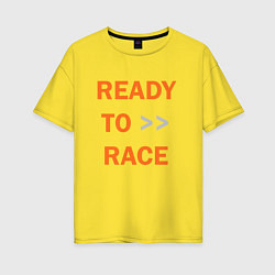 Женская футболка оверсайз KTM READY TO RACE спина Z