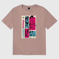 Футболка оверсайз женская Cowboy Bebop, цвет: пыльно-розовый