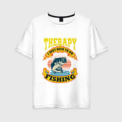 Женская футболка оверсайз Трофейная рыбалка на карпа