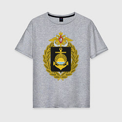 Женская футболка оверсайз ТИХООКЕАНСКИЙ ФЛОТ ВМФ