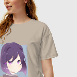 Футболка оверсайз женская Юри, цвет: миндальный — фото 2