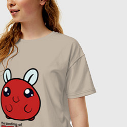Футболка оверсайз женская The binding of isaac Monsters, цвет: миндальный — фото 2