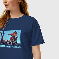 Футболка оверсайз женская Warframe mirage, цвет: тёмно-синий — фото 2