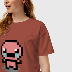 Футболка оверсайз женская Pixel isaac, цвет: кирпичный — фото 2