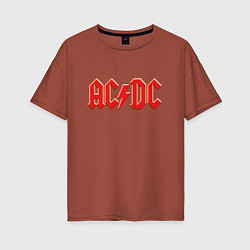Женская футболка оверсайз ACDC