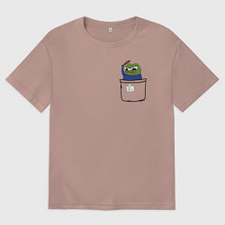Женская футболка оверсайз Pepe simp