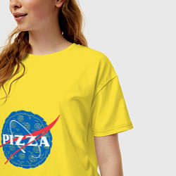 Футболка оверсайз женская NASA Pizza, цвет: желтый — фото 2