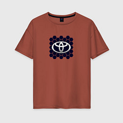 Женская футболка оверсайз Toyota - Honeycomb