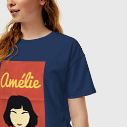 Футболка оверсайз женская Amelie, цвет: тёмно-синий — фото 2