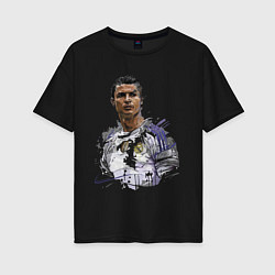 Женская футболка оверсайз Cristiano Ronaldo Manchester United Portugal
