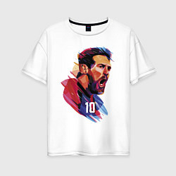 Женская футболка оверсайз Lionel Messi Barcelona Argentina Football