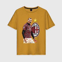 Женская футболка оверсайз Zlatan Ibrahimovic Milan Italy