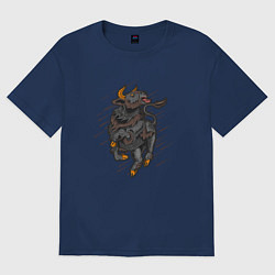 Женская футболка оверсайз Бык